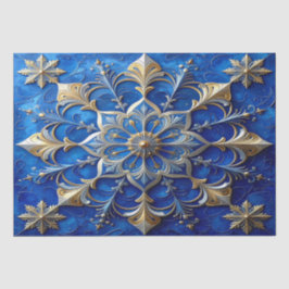 Blue Decorative Holiday Tissue Paper Seidenpapier
