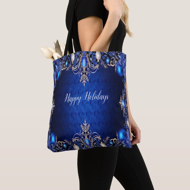 Blue Decorative Holiday Tote Bag Tasche (Von Nahem)