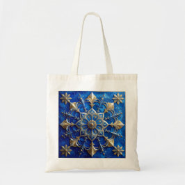 Blue Decorative Holiday Tote Bag Tragetasche