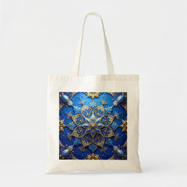 Blue Decorative Holiday Tote Bag Tragetasche