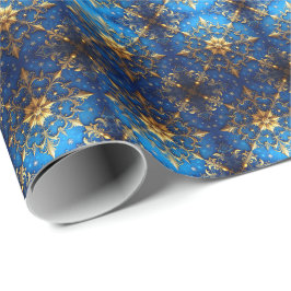 Blue Decorative Holiday Wrapping Paper Geschenkpapier