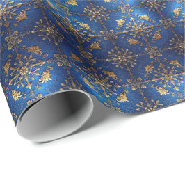Blue Decorative Holiday Wrapping Paper Geschenkpapier
