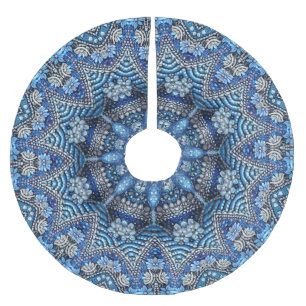 Blue Decorative Weihnachtsbaumrock Polyester Weihnachtsbaumdecke