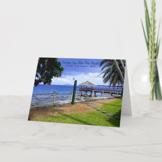 Blue Deep Resort Lower Villa Jacinta Philippines Karte (Vorderseite)