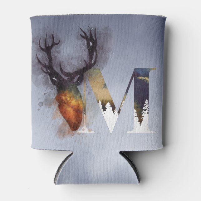 Blue Deer M Monogram Family Kabine Name kann kühle Dosenkühler (Vorderseite)