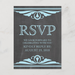 Blue Deko Chalkboard UAWG Postkarte