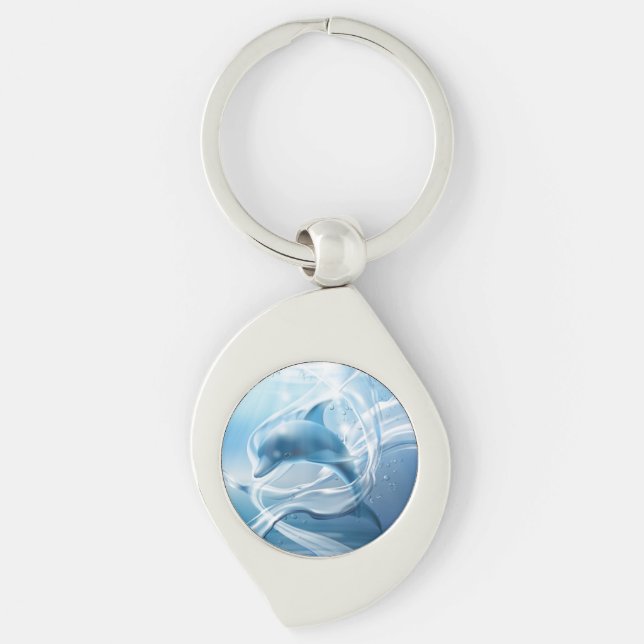 Blue-Delphin-Schlüsselkette Schlüsselanhänger (Vorderseite)