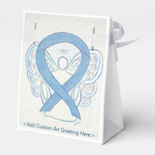 Blue Denim Awareness Ribbon Angel Gastgeschenk Box Geschenkschachtel