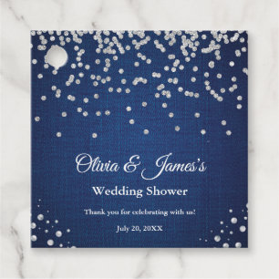 Blue Denim Diamonds Pearls Couple's Polterabend Geschenkanhänger