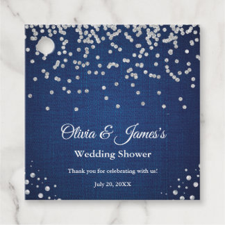 Blue Denim Diamonds Pearls Couple's Polterabend Geschenkanhänger
