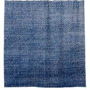 Blue Denim Fabric Jeans Texture Duschvorhang