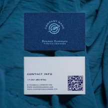 Blue Denim Fabric Texture QR Code