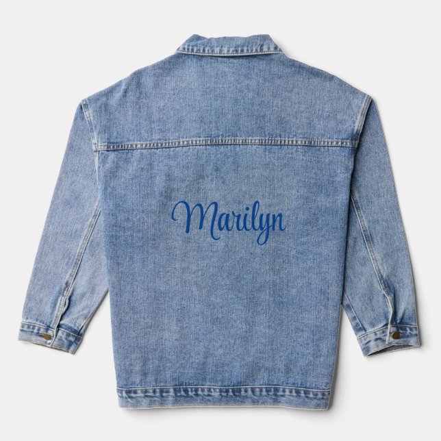 Blue Denim Jacket Custom Name  (Verso)