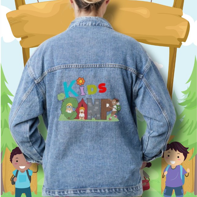 Blue Denim Jean Jacket Camp pour enfants (Créateur téléchargé)