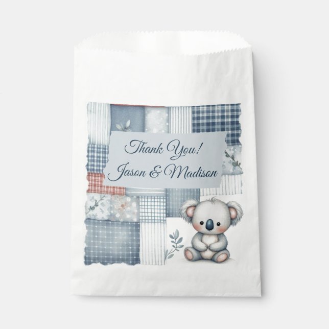 Blue Denim Koala Geschenktütchen (Vorderseite)