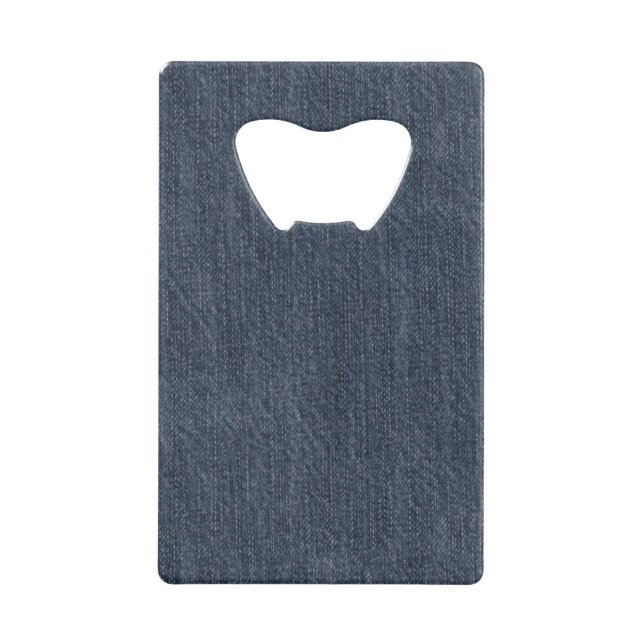 Blue Denim Kreditkartenflaschenöffner (Vorderseite)