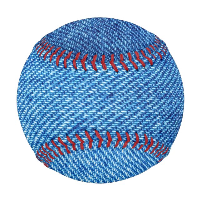 Blue Denim Texture Baseball (Vorderseite)
