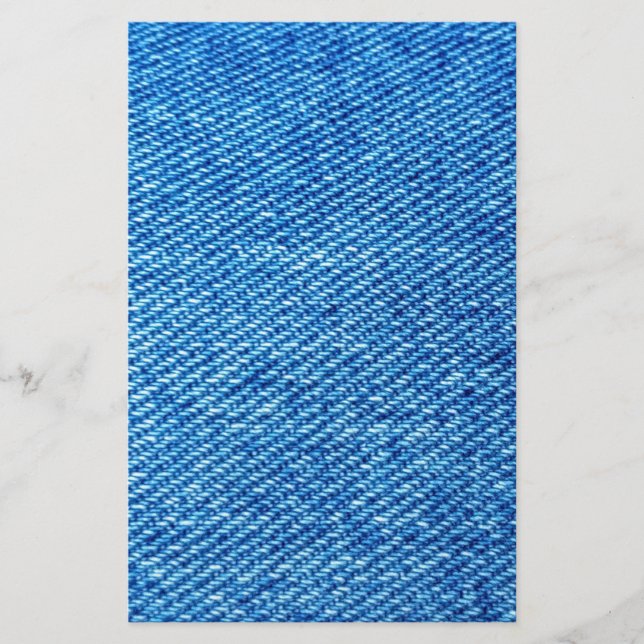 Blue Denim Texture Briefpapier (Vorderseite)