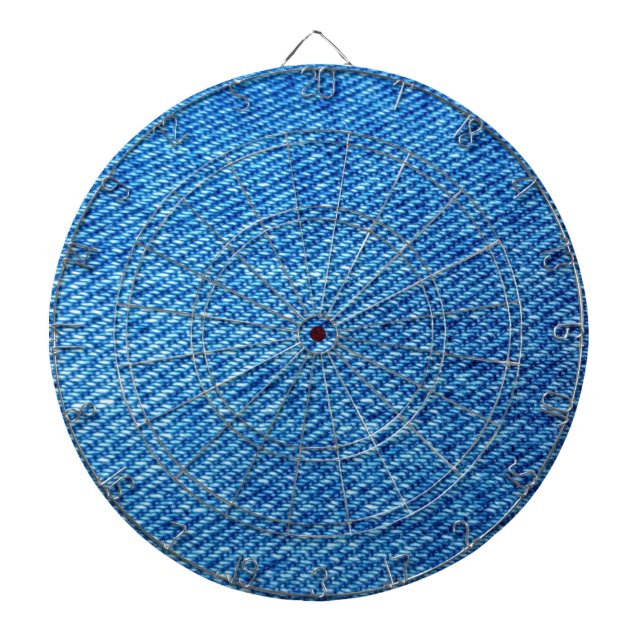 Blue Denim Texture Dartscheibe (vorne)