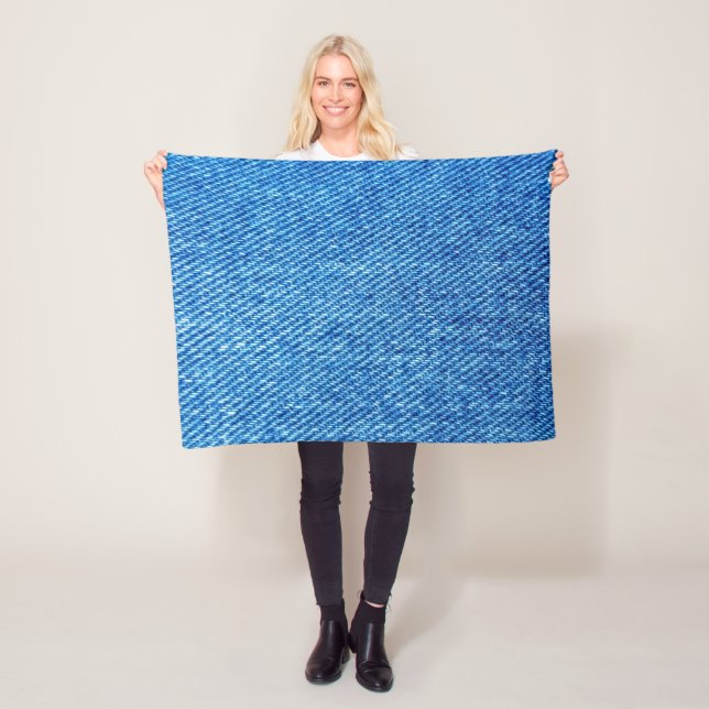 Blue Denim Texture Fleecedecke (Beispiel)