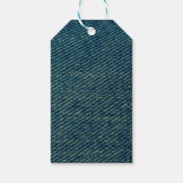Blue Denim Texture Geschenkanhänger