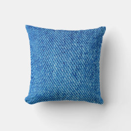 Blue Denim Texture Kissen
