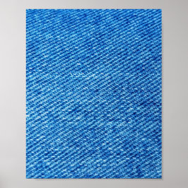 Blue Denim Texture Poster