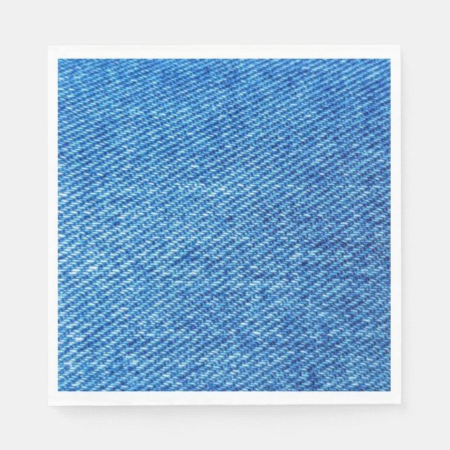 Blue Denim Texture Serviette (Vorderseite)