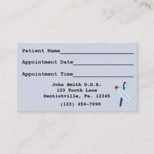 Blue Dental Termin Business Card