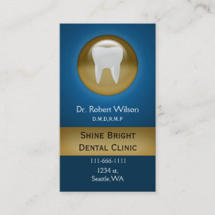 Blue Dental Visitenkarten mit Terminkarte