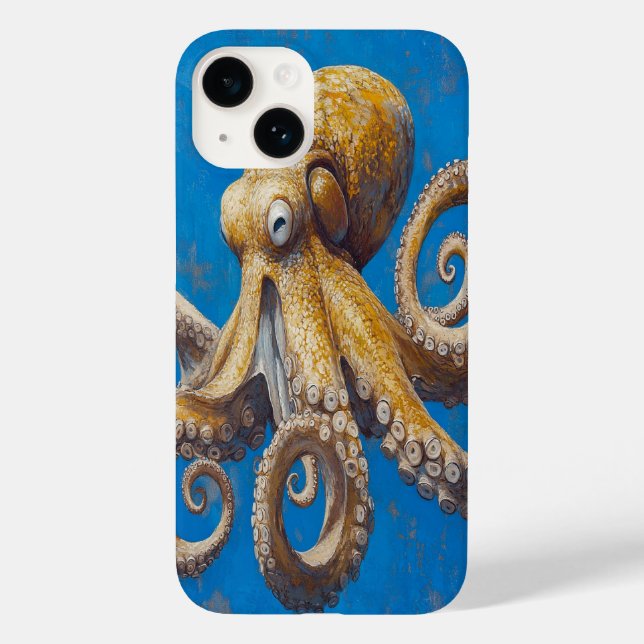 🐙 Blue Depths Case-Mate iPhone 14 Hülle (Rückseite)