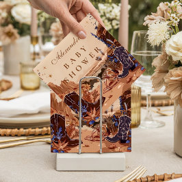 Blue Desert Western Baby Shower Serviette