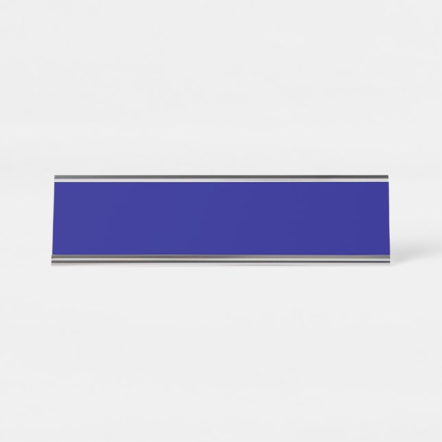 Blue Desk Name Plate Schreibtischnamensplakette (Vorderseite )