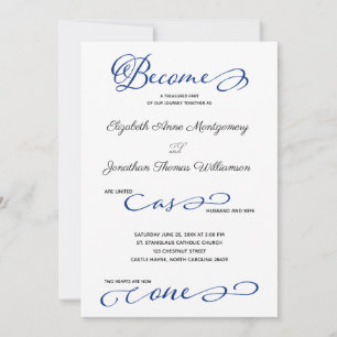 Blue Devenir une invitation de mariage d'une plage