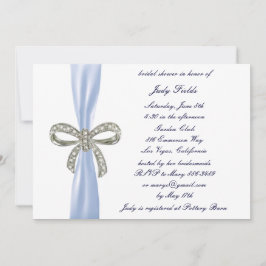 Blue Diamond Bow Bridal Dusche Einladung