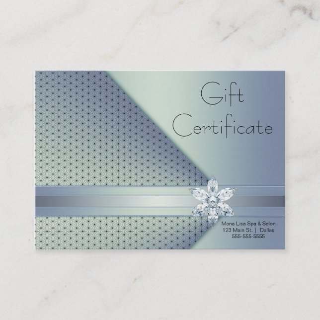 Blue Diamond Business Geschenkgutscheine Rabattkarte (Vorderseite)