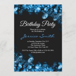 Blue Diamond Geburtstagsparty Einladung