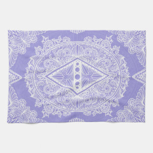 Blue Diamond Mandala Geschirrtuch