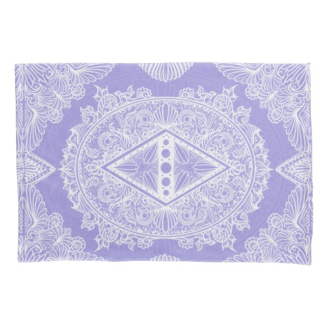 Blue Diamond Mandala Kissenbezug (Vorderseite)