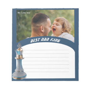 Blue Diamond Metallic King Schach Vätertag Notizblock