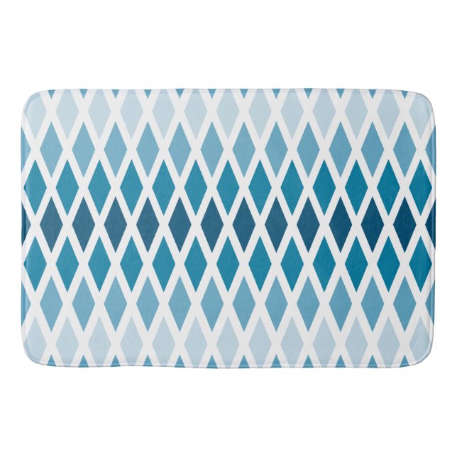 Blue Diamond Ombre Badematte (Vorderseite)