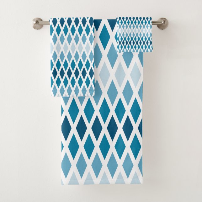 Blue Diamond Ombre Badhandtuch Set (Insitu)