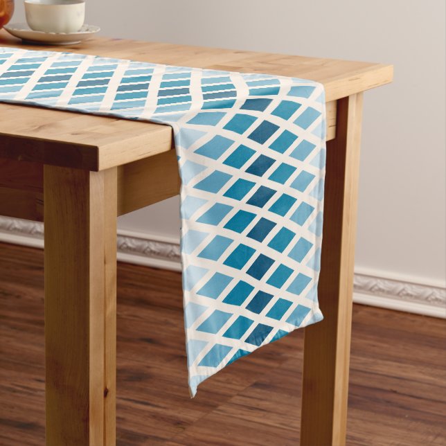 Blue Diamond Ombre Kurzer Tischläufer (Beispiel)