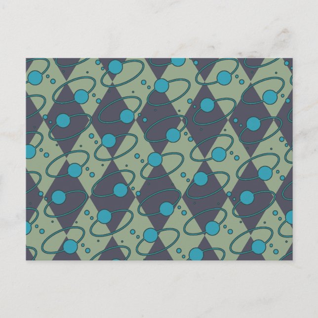 Blue Diamond Orbit Postkarte (Vorderseite)