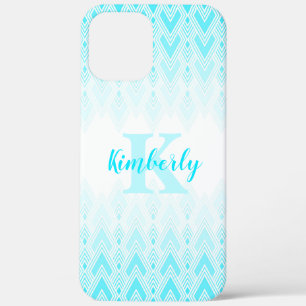 Blue Diamond Shape Case mit Initial & Name