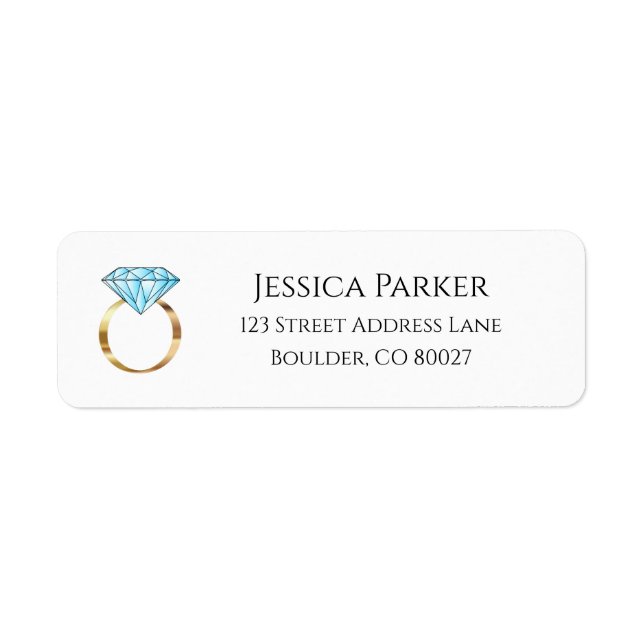 Blue Diamond Wedding Ring Verlobte Rücksendeadress (Vorne)