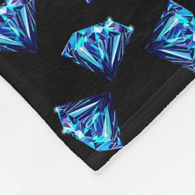 Blue Diamonds Fleecedecke (Ecke)