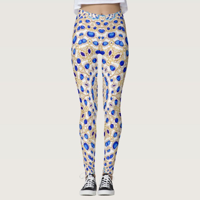 Blue Diamonds Leggings (Vorderseite)
