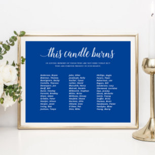 Blue Diese Kerze brennt Klassentreffen Gedenkfeier Poster