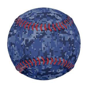 Blue Digital Camouflage Dekoration Baseball